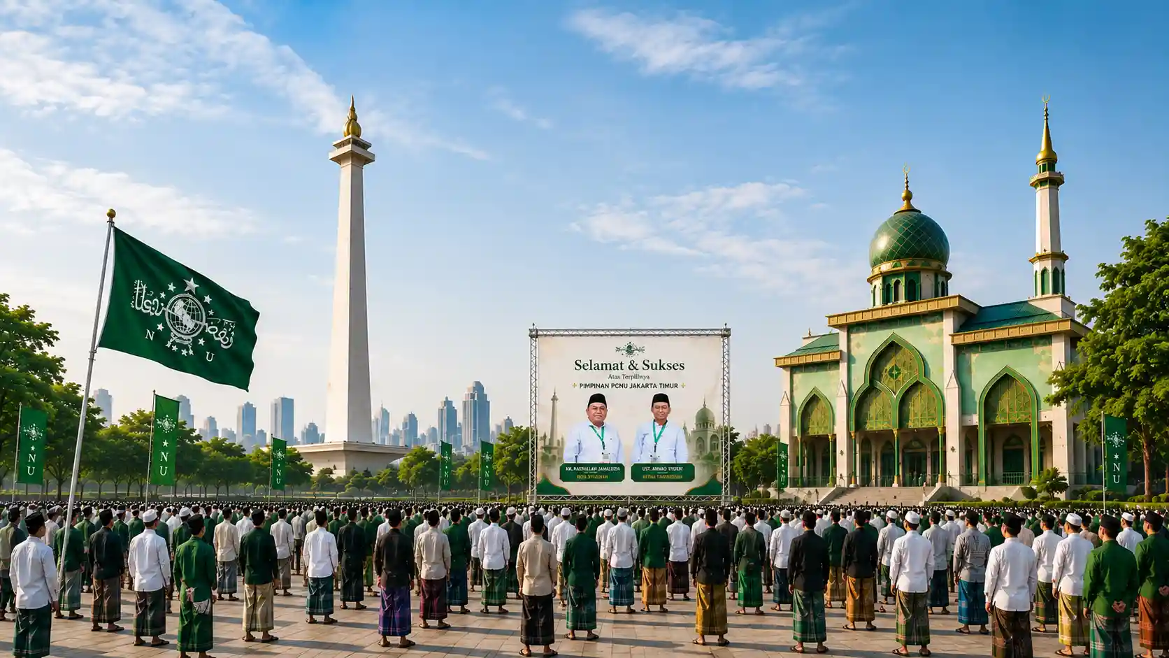 Kebersamaan pengurus dan warga PCNU Pengurus Cabang Kabupaten Trenggalek